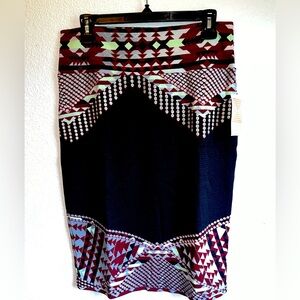 Lularoe Black elegant design Cassie pencil skirt-Medium